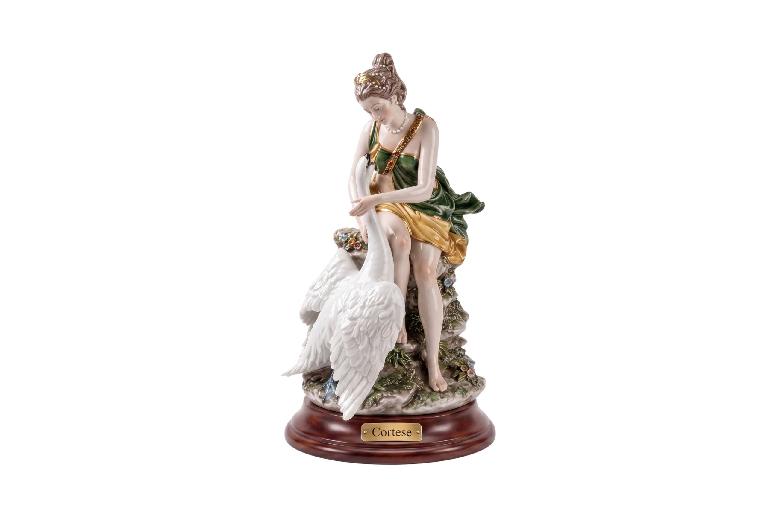 Диана с лебедем — фарфоровая статуэтка Cortese